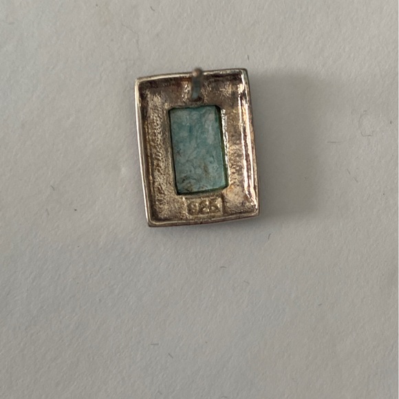 Sterling Silver and Turquoise Necklace and Earring Set - Picture 4 of 6